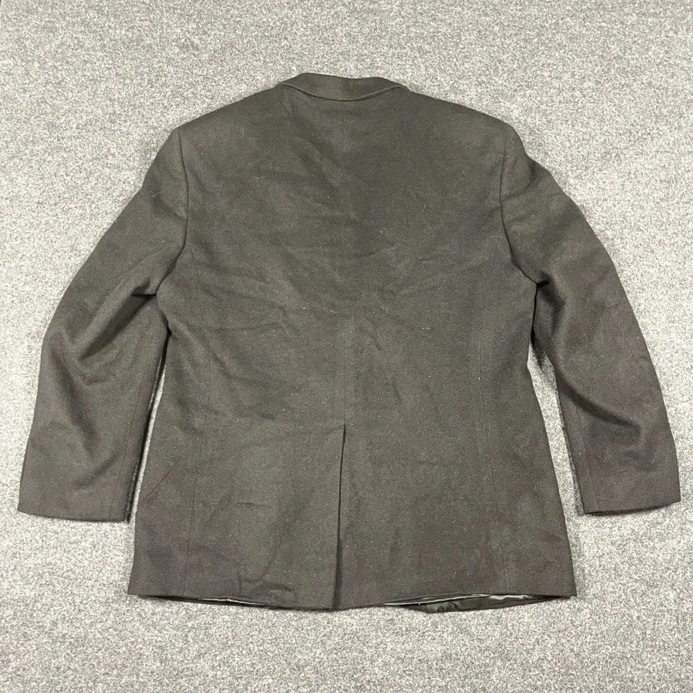 Andrew Fezza Mens 42R Blazer Sport Coat Black 100% Camel Hair Two Button Jacket
